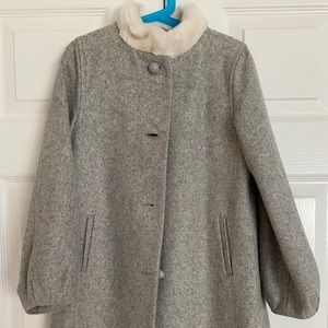 Janie and Jack gray coat size 7 for girls